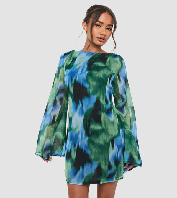 بوهو romantic-styling - أزرق فساتين كاجوال