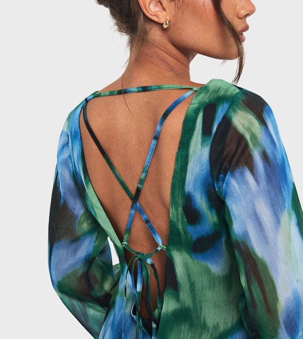 بوهو romantic-styling - أزرق فساتين كاجوال