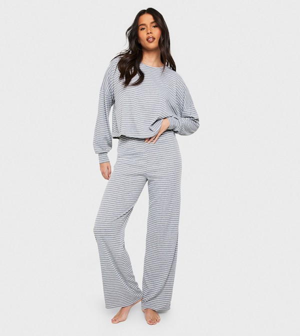 boohoo  Sleepwears & Loungewears - Grey Pyjama Set