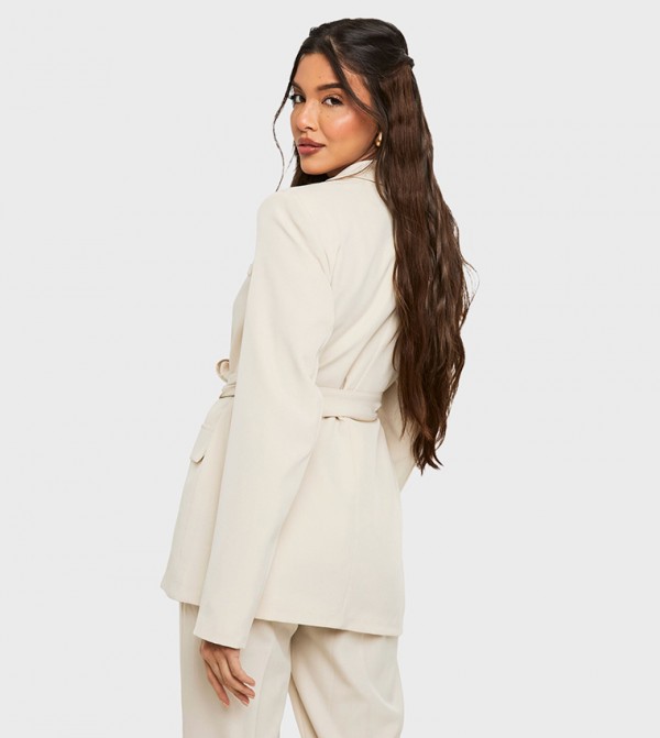 boohoo  Jackets & Coats - Beige Blazers