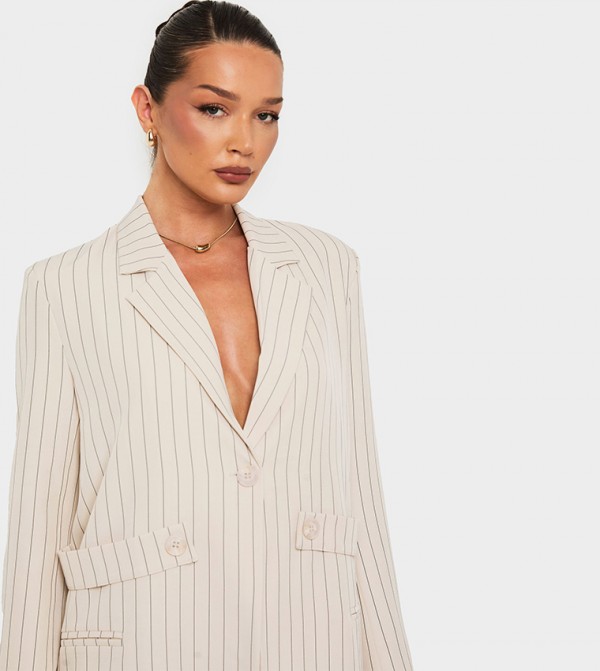 boohoo  Jackets & Coats - Beige Blazers