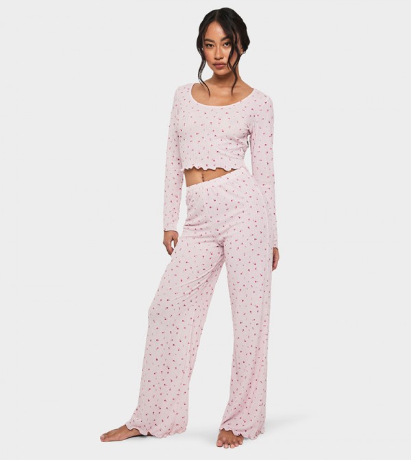 بوهو  ملابس نوم - أبيض Pyjama Set