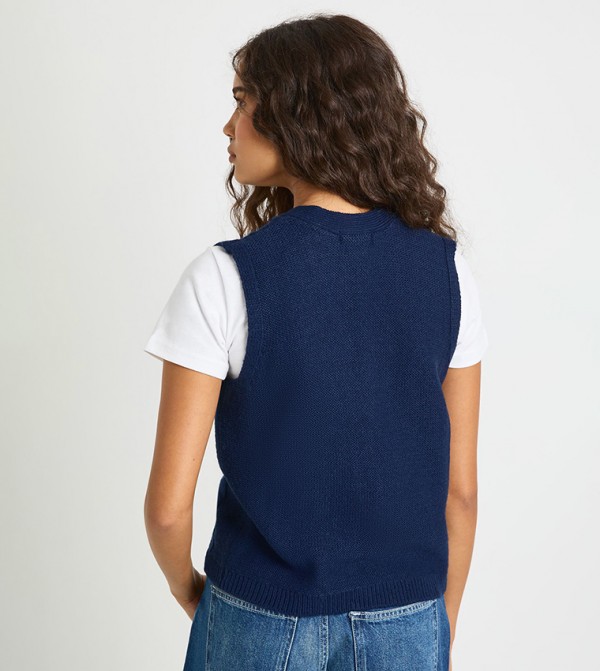 بوهو  سترات - كحلي V-neck Sweaters