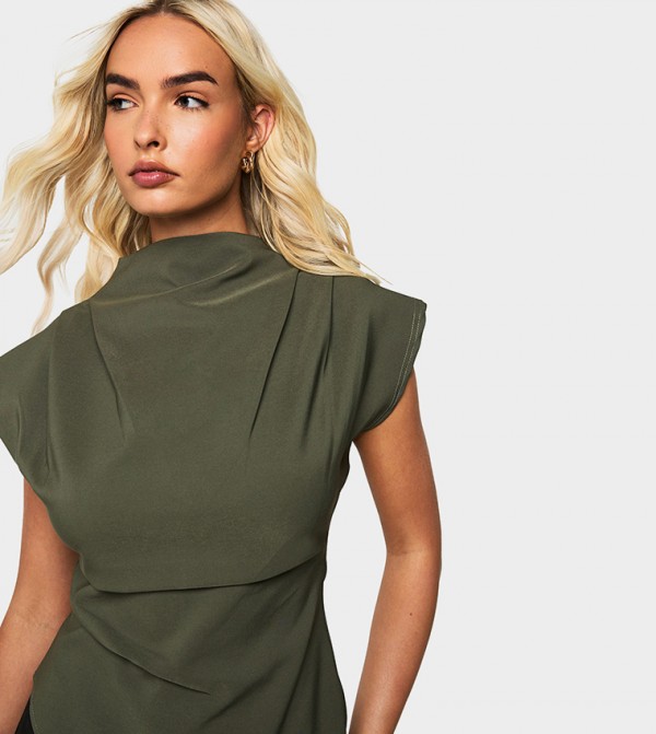 boohoo boohoo - Khaki Casual Tops