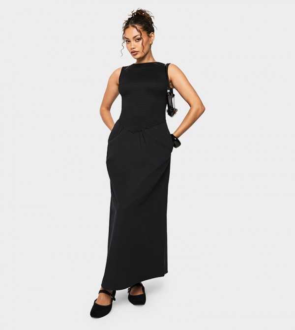 بوهو  فساتين - أسود Maxi Dresses