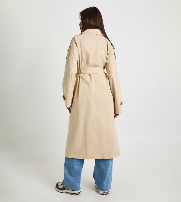 boohoo  Clothing - Beige Overcoats