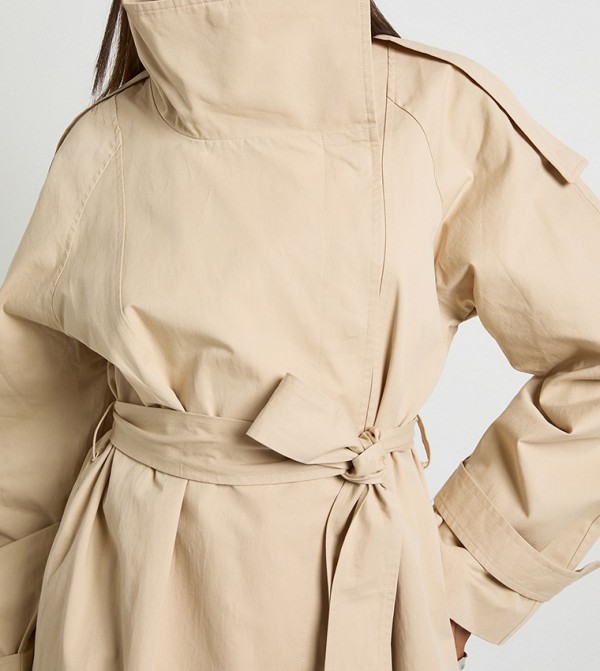 boohoo  Clothing - Beige Overcoats
