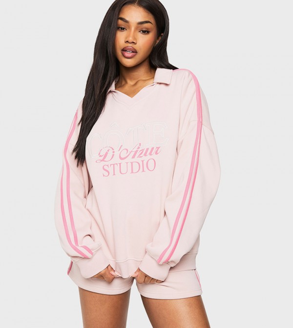 boohoo  Co-Ord Set - Light Pink Co-Ord Set