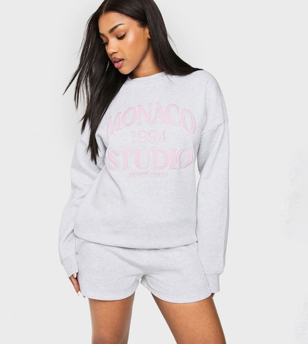 boohoo  Co-Ord Set - LIGHT GREY Co-Ord Set