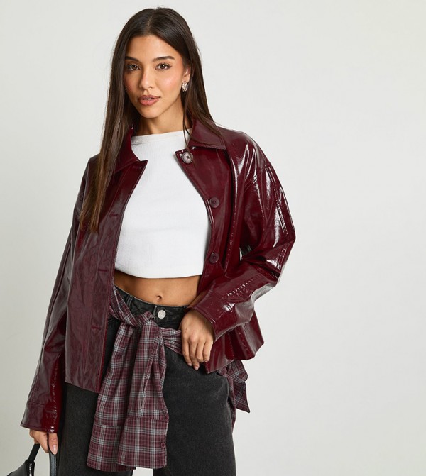 بوهو جاكيتات ومعاطف - بورغندي جاكيتات كاجوال