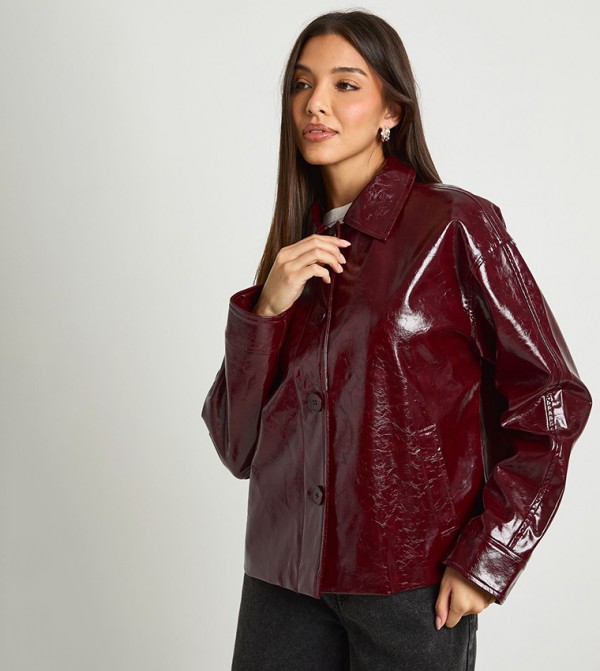 بوهو جاكيتات ومعاطف - بورغندي جاكيتات كاجوال