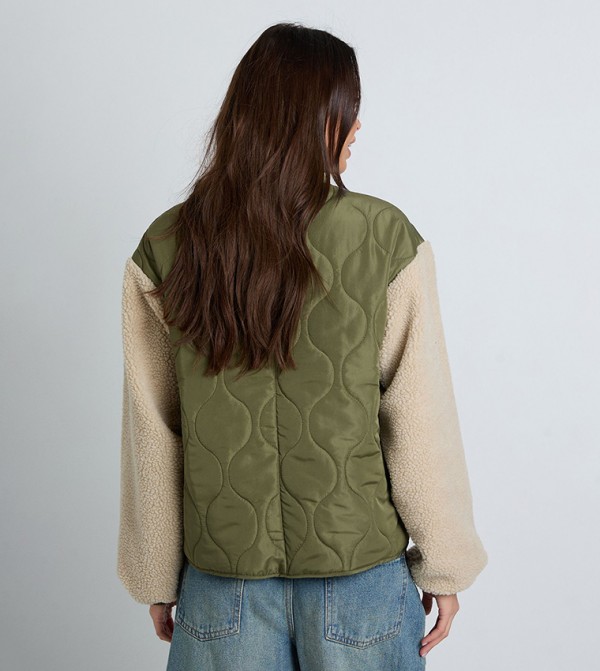 boohoo  Jackets & Coats - Khaki Puffer & Quilted Jackets