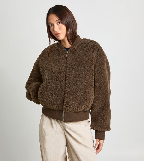 boohoo  Clothing - Olive Casual Jackets