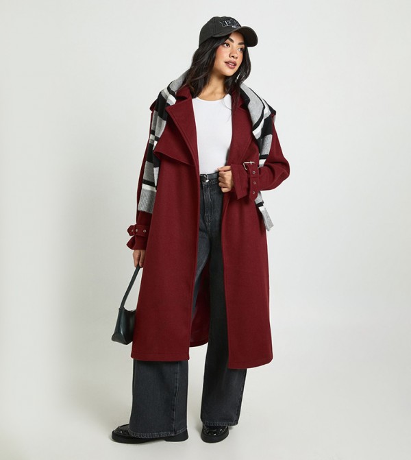boohoo boohoo - Maroon Overcoats