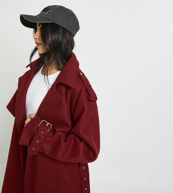 boohoo boohoo - Maroon Overcoats