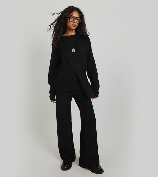 بوهو  - أسود Co-Ord Set