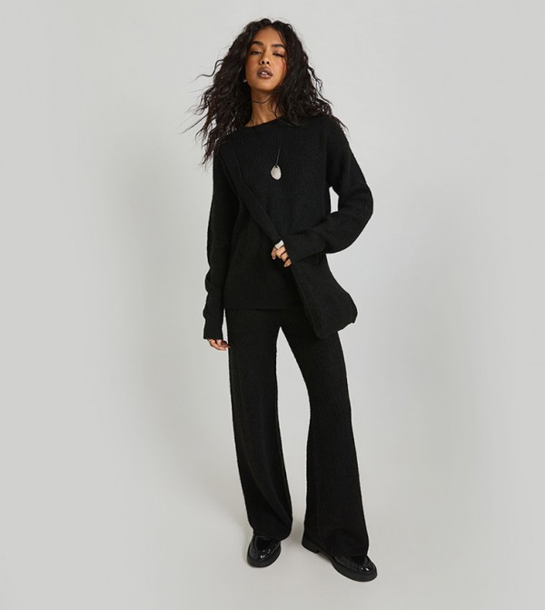 بوهو  - أسود Co-Ord Set