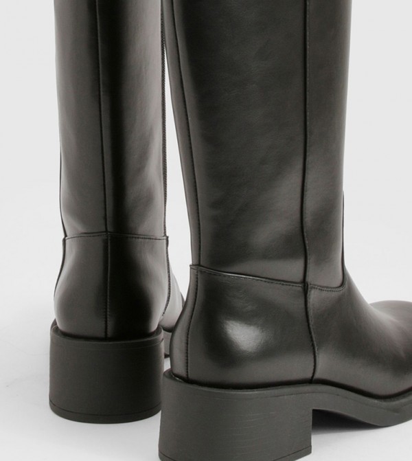 boohoo Shoes - Black Mid Calf Boots