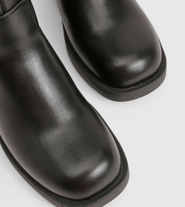 boohoo Shoes - Black Mid Calf Boots