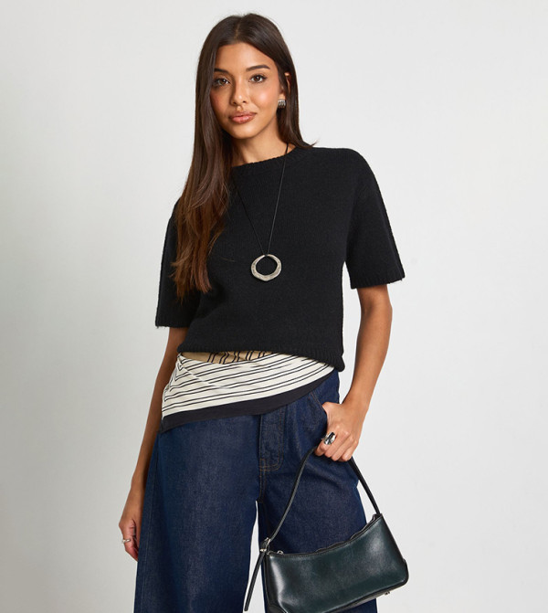boohoo boohoo - Black Casual Tops