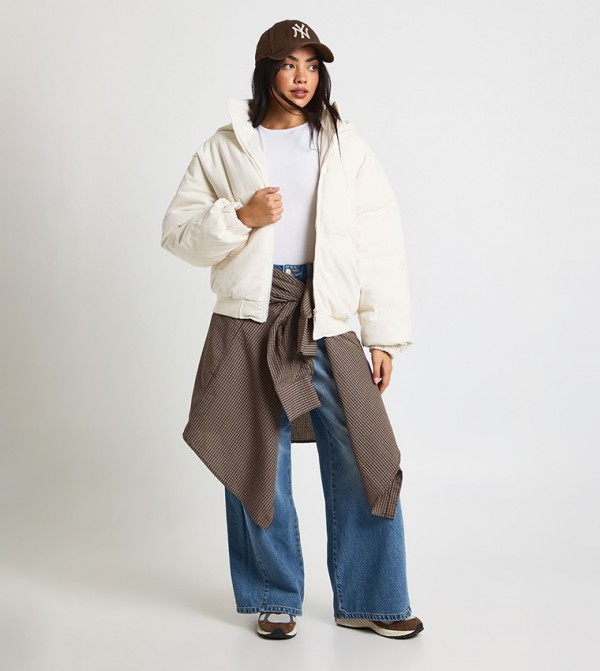 boohoo  Jackets & Coats - White Puffer & Quilted Jackets