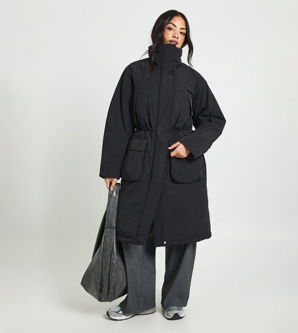 boohoo  Overcoats - Black Overcoats