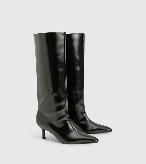 boohoo Boots - Black Knee length Boots