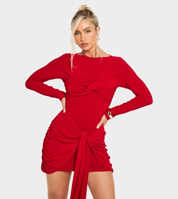 بوهو  فساتين ميني  - أحمر Mini Dresses