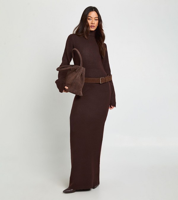 بوهو  family-events - بني  Maxi Dresses