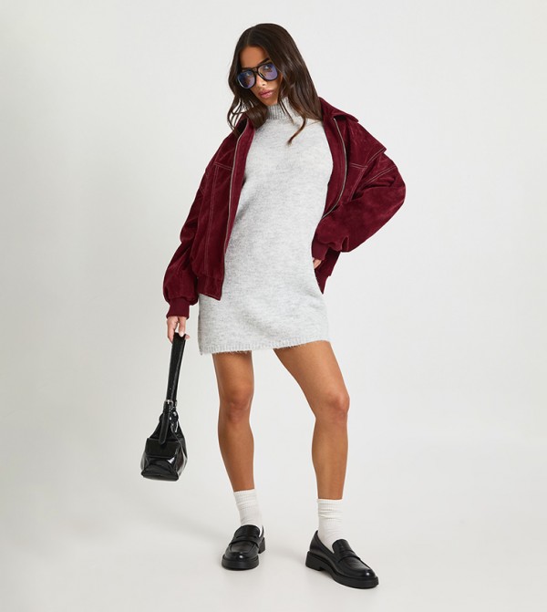 بوهو فساتين ميني - رمادي Mini Dresses