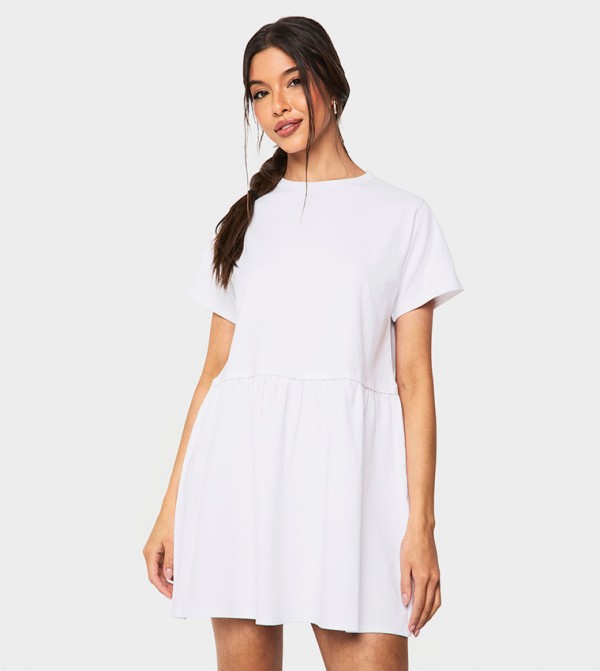 بوهو فساتين - أبيض Shirt & T-Shirt Dresses