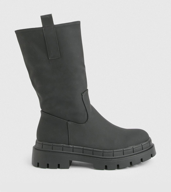 boohoo  Boots - Black Mid Calf Boots