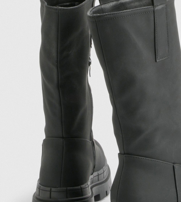 boohoo  Boots - Black Mid Calf Boots