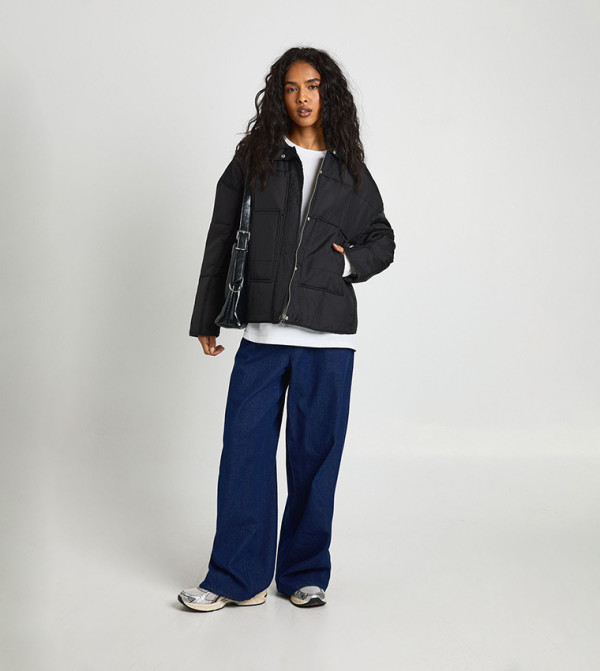 boohoo Puffer & Quilted Jackets - Black Puffer & Quilted Jackets