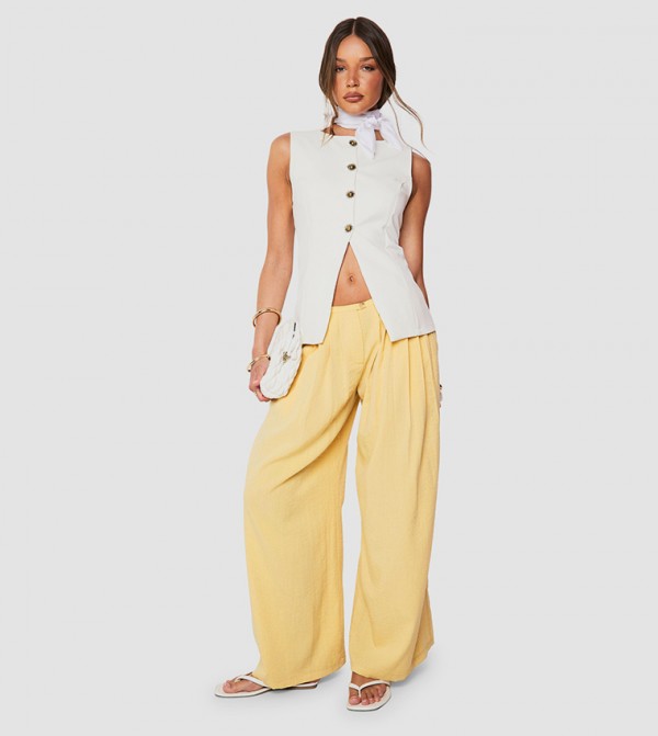 boohoo boohoo - Yellow Casual Pants