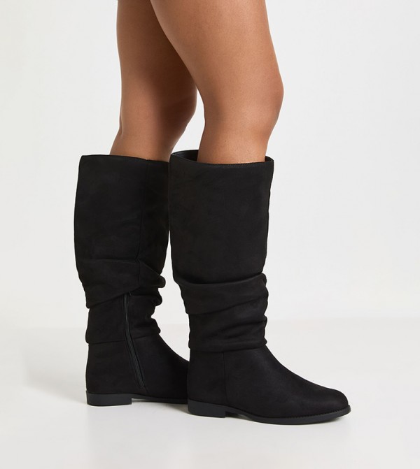 boohoo Boots - Black Knee length Boots