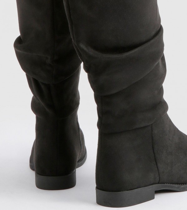boohoo Boots - Black Knee length Boots