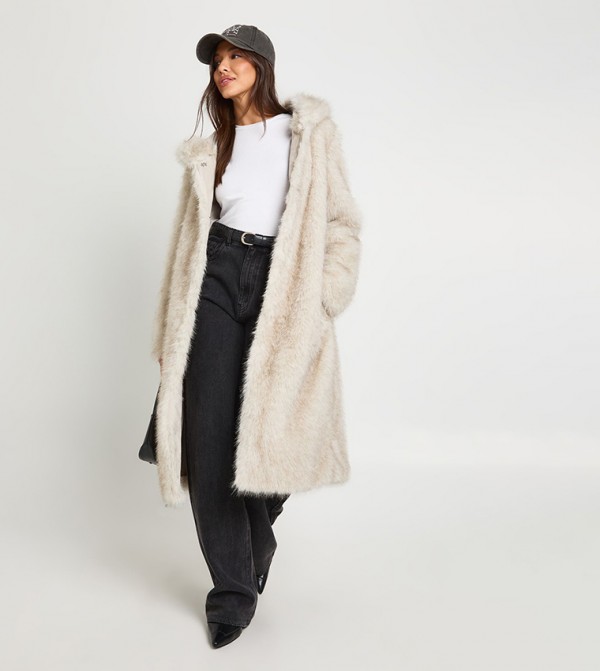 boohoo  Jackets & Coats - Off White Overcoats