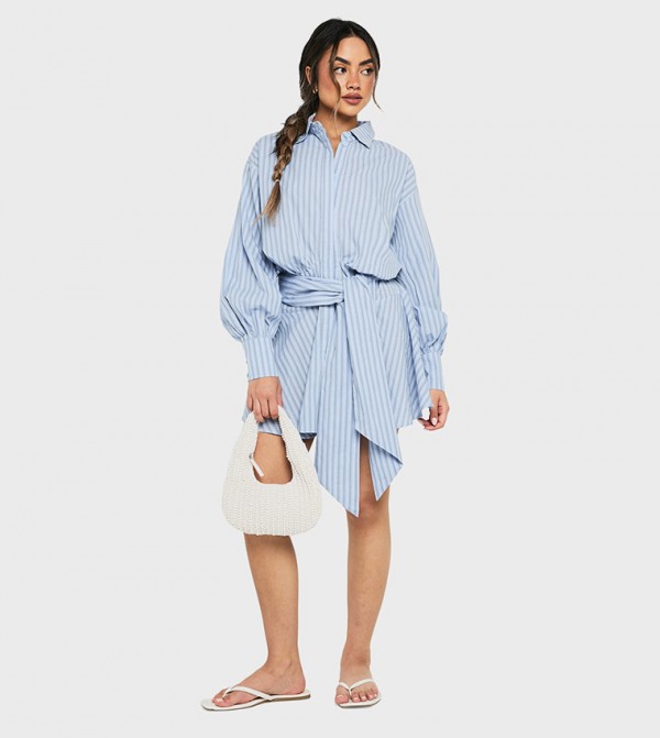 boohoo  Clothing - Blue Shirt & T-Shirt Dresses