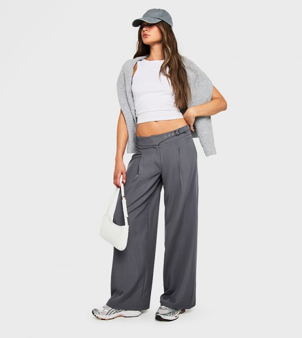 boohoo boohoo - Grey Casual Pants