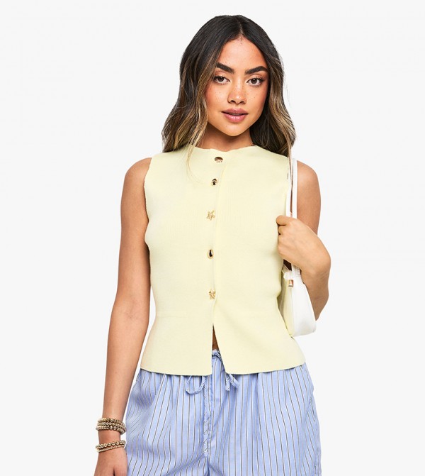 boohoo  Jackets & Coats - Yellow Waistcoats