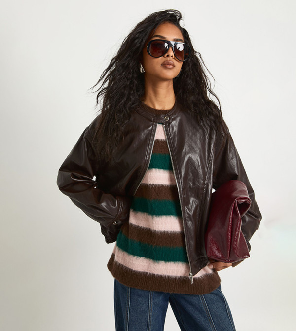 boohoo Jackets & Coats - Brown Casual Jackets