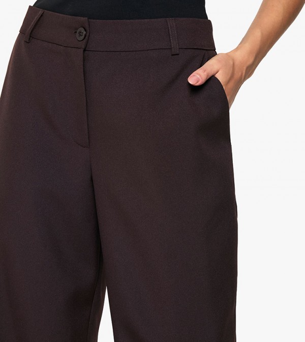 boohoo Pants & Leggings - Dark Brown Casual Pants