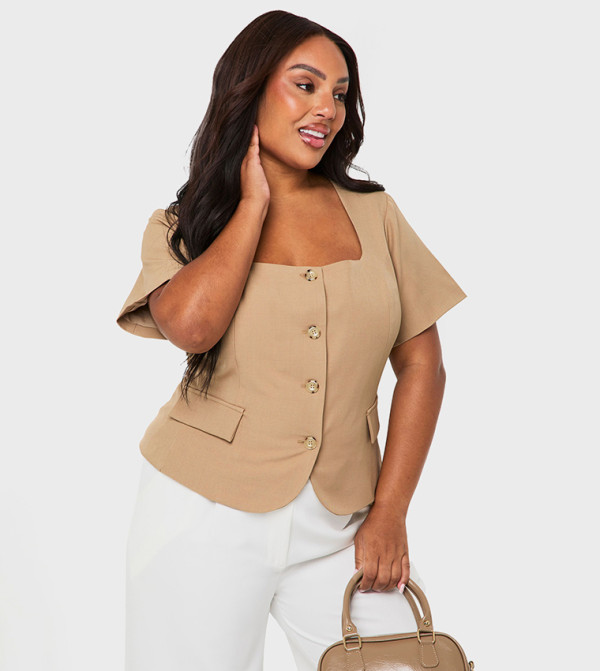 boohoo  Jackets & Coats - Beige Jackets & Coats
