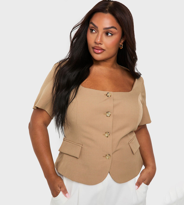 boohoo  Jackets & Coats - Beige Jackets & Coats