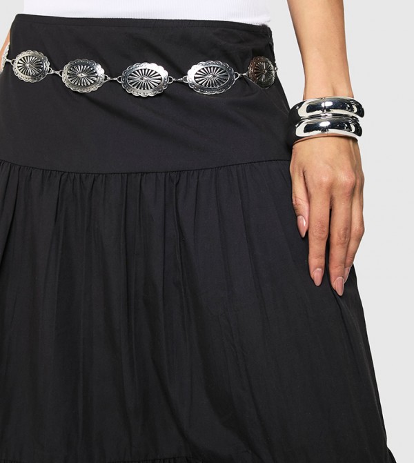 boohoo  Belts - Silver Non Leather Belts