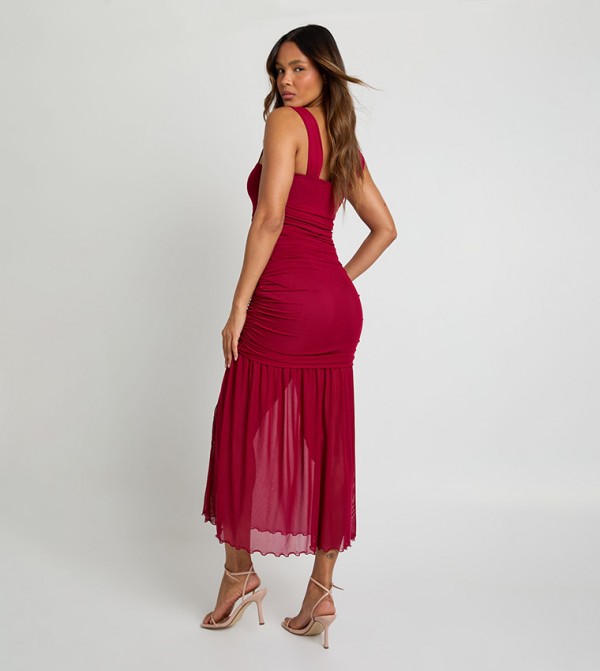 boohoo Party Dresses - Red Midi Dresses