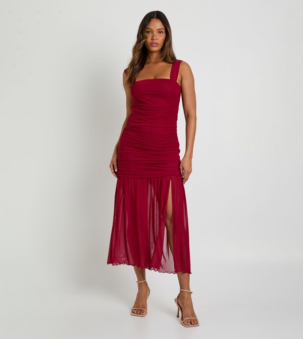 boohoo Party Dresses - Red Midi Dresses