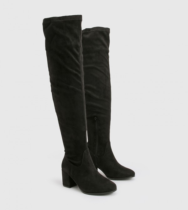 boohoo  Shoes - Black Knee length Boots