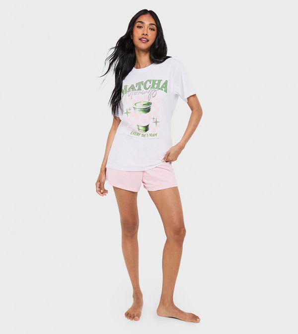 boohoo  Sleepwears & Loungewears - Pink Pyjama Set